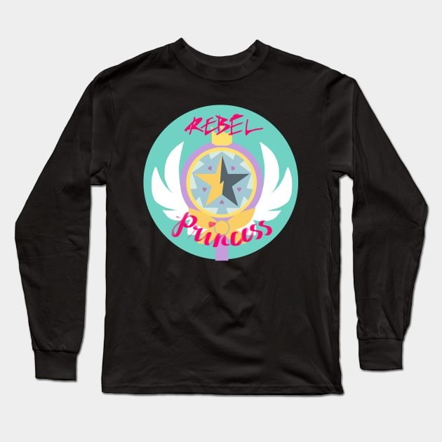 Rebel Princess Star Butterfly Long Sleeve T-Shirt by Reivennant